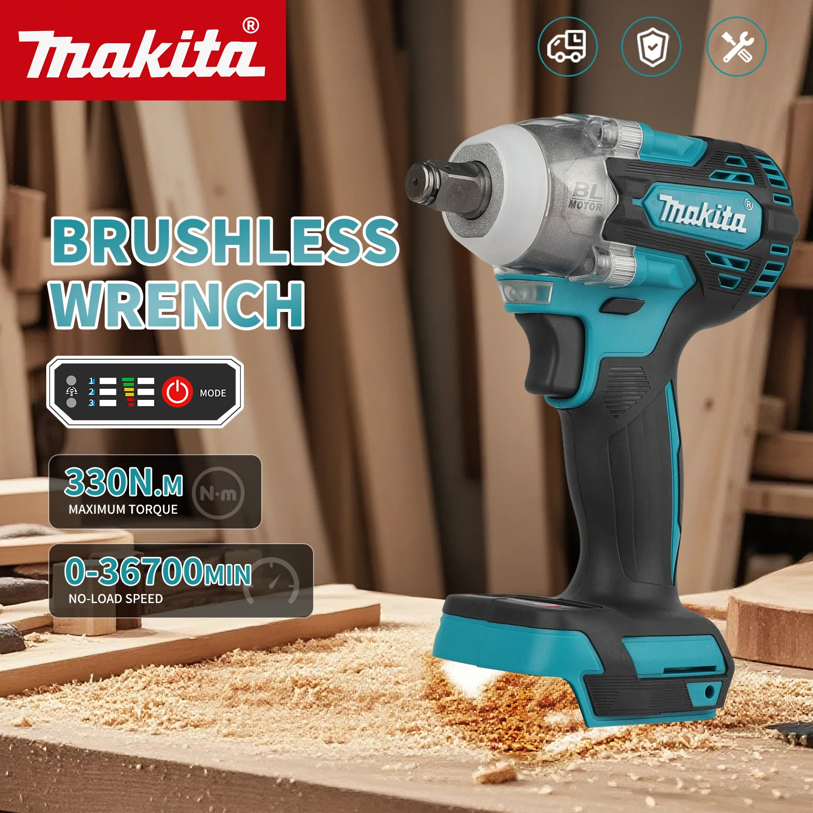 Makita Drill Dtw300 - Untuk Kunci Impact Tanpa Sikat Makita